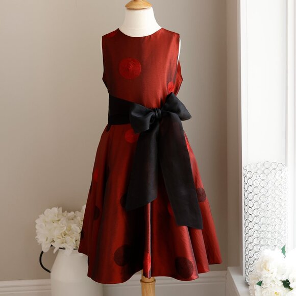 Red Dress Party Formal Special Occasion Recital SUSANNE LIVELY Size 10 LIKE NEW